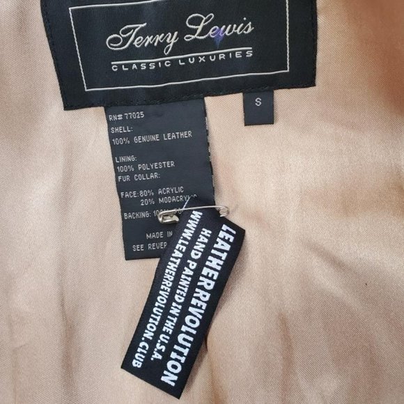 Vintage leather long trench jacket Coat gray beige tan brown 6 8 10 medium camo - Picture 11 of 13